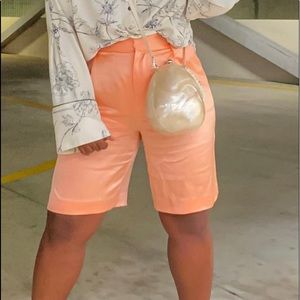 Alice + Olivia Eric pleated satin-crepe shorts